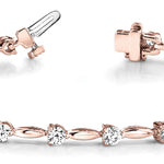Rose Gold Diamond Fashion Bracelet | 24 Stones