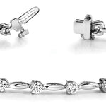 Platinum White Diamond Fashion Bracelet
