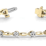 14K Yellow Gold Diamond Fashion Bracelet