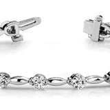 White Gold Lab Diamond Fashion Tennis Bracelet