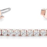 Rose Gold Lab Diamond In Line Prong Bracelet