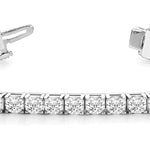 White Platinum 10.25 CTW Lab Diamond Tennis Bracelet