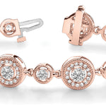 Rose Gold Vintage Lab Diamond Bracelet