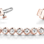 Rose Gold Lab Diamond In Line Illusion Bracelet