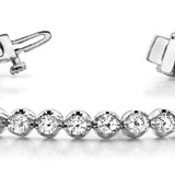 White Platinum 56-Diamond In Line Illusion Bracelet