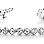 18K White Gold Lab Diamond Line Bracelet