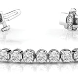 Lab Diamond In-Line Prong Set Bracelet