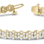 14K Yellow Gold Lab Diamond Tennis Bracelet