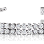White Gold Multi-Row Diamond Tennis Bracelet