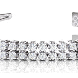 White Platinum 140 Diamond Multi-Row Bracelet