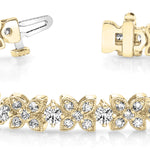 Yellow Gold Lab Diamond Fashion Tennis Bracelet