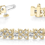 Yellow Gold Lab Diamond Fashion Tennis Bracelet