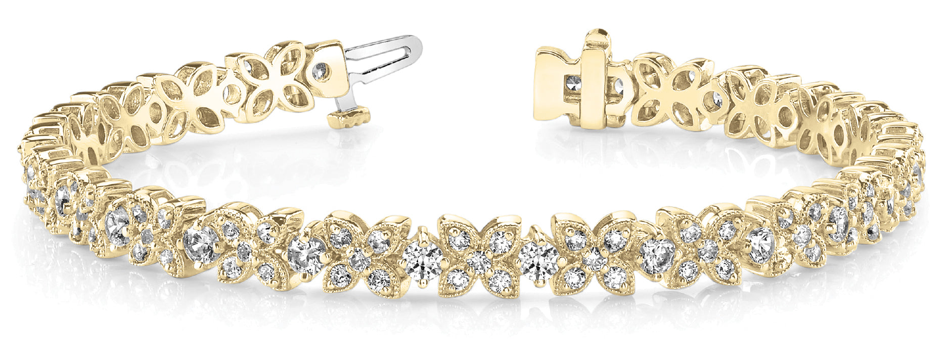Brilliant 18K Yellow Gold Lab Diamond Fashion Bracelet