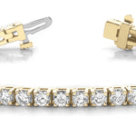 14K Yellow Gold Lab Diamond Tennis Bracelet