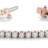 14K Rose Gold Lab Diamond In-Line Bracelet