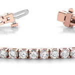 18K Rose Gold Lab Diamond In-Line Tennis Bracelet
