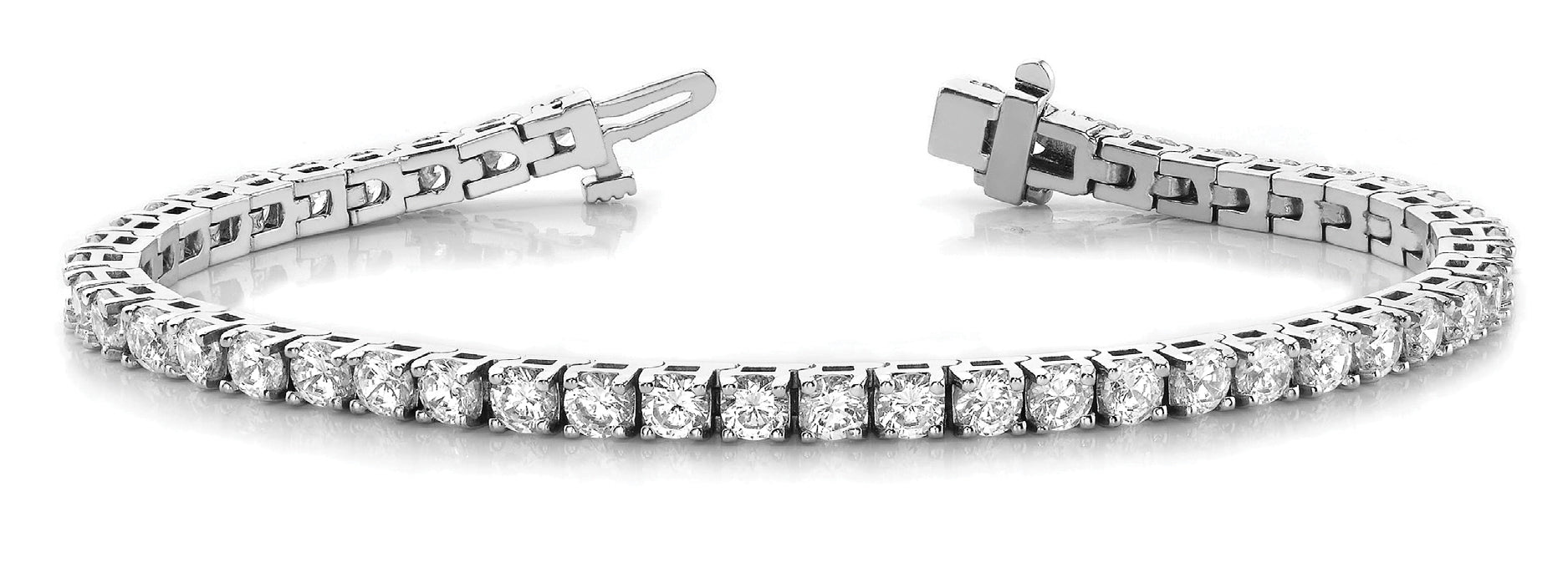 White 14K Gold Lab Diamond Tennis Bracelet
