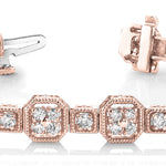 Rose Gold Vintage Lab Diamond Bracelet