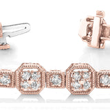Rose Gold Vintage Lab Diamond Bracelet