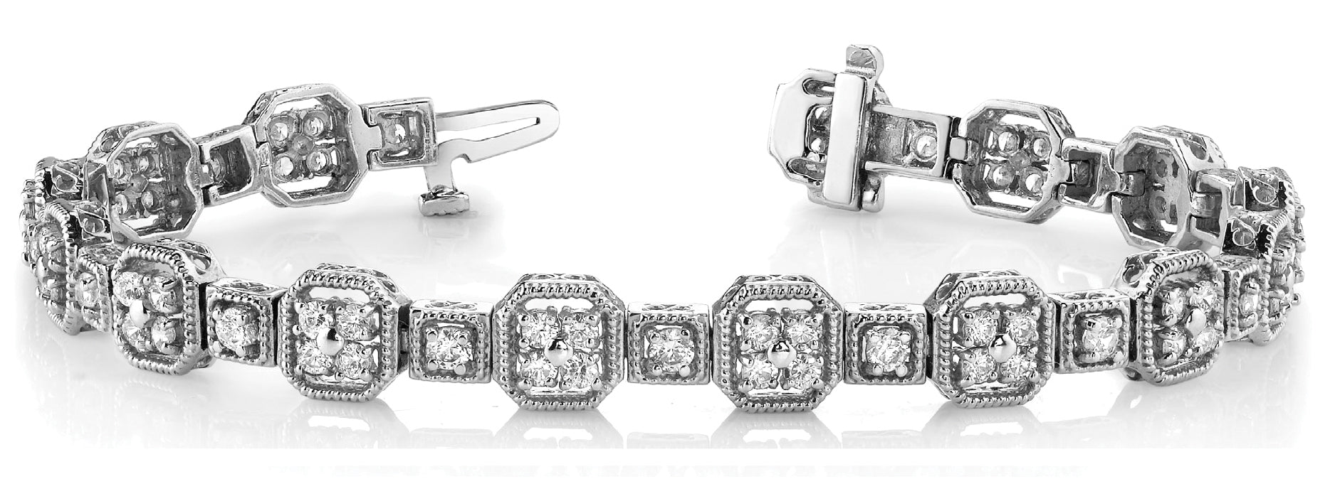 Vintage Lab Diamond Multi-Stone Bracelet