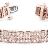 14K Rose Gold Lab Diamond Multi Row Bracelet