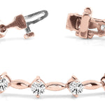 14K Rose Gold Diamond Fashion Bracelet