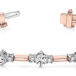 14K Rose Gold Diamond Fashion Bracelet