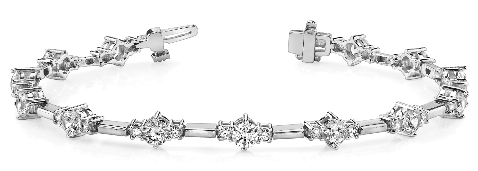 White Gold Lab Diamond Fashion Tennis Bracelet