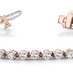 Rose Gold Lab Diamond In-Line Tennis Bracelet