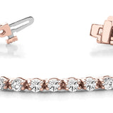 Rose Gold Lab Diamond In-Line Tennis Bracelet