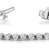 White Gold Lab Diamond In-Line Bracelet