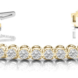 14K Yellow Gold Lab Diamond In-Line Tennis Bracelet
