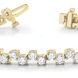 14K Yellow Gold Diamond Tennis Bracelet