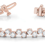 14K Rose Gold Diamond Tennis Bracelet