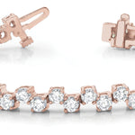 14K Rose Gold Diamond Tennis Bracelet
