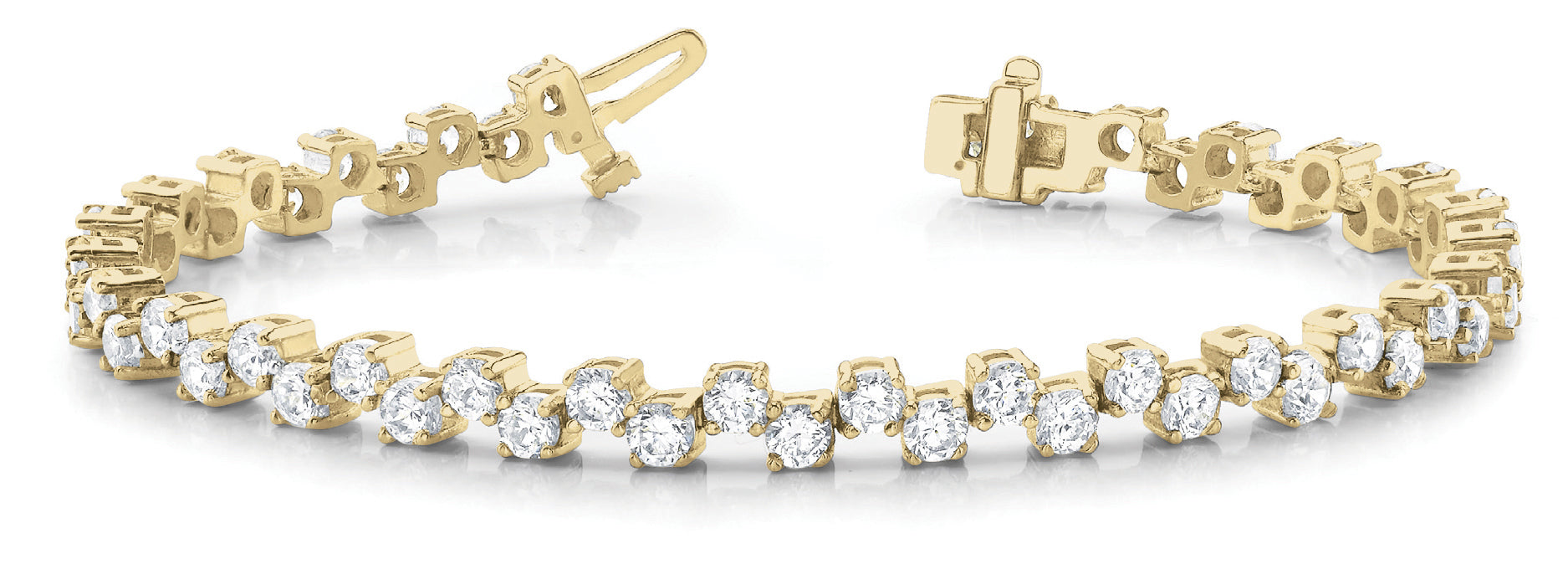 18K Yellow Gold Lab Diamond Tennis Bracelet