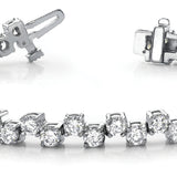18K White Gold Lab Diamond Tennis Bracelet
