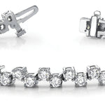 14K White Gold Lab Diamond Tennis Bracelet