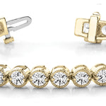 14K Yellow Gold Diamond In-Line Tennis Bracelet