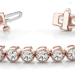 14K Rose Gold Lab Diamond In-Line Bracelet