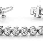 Lab Diamond 14K Gold In Line Tennis Bracelet