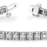 14K White Gold Lab Diamond In-Line Bracelet