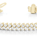 Multi-Row Diamond Tennis Bracelet in 14K Yellow Gold