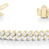 Multi-Row Diamond Tennis Bracelet in 14K Yellow Gold