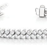 Multi-Row Diamond Tennis Bracelet in 18K White Gold