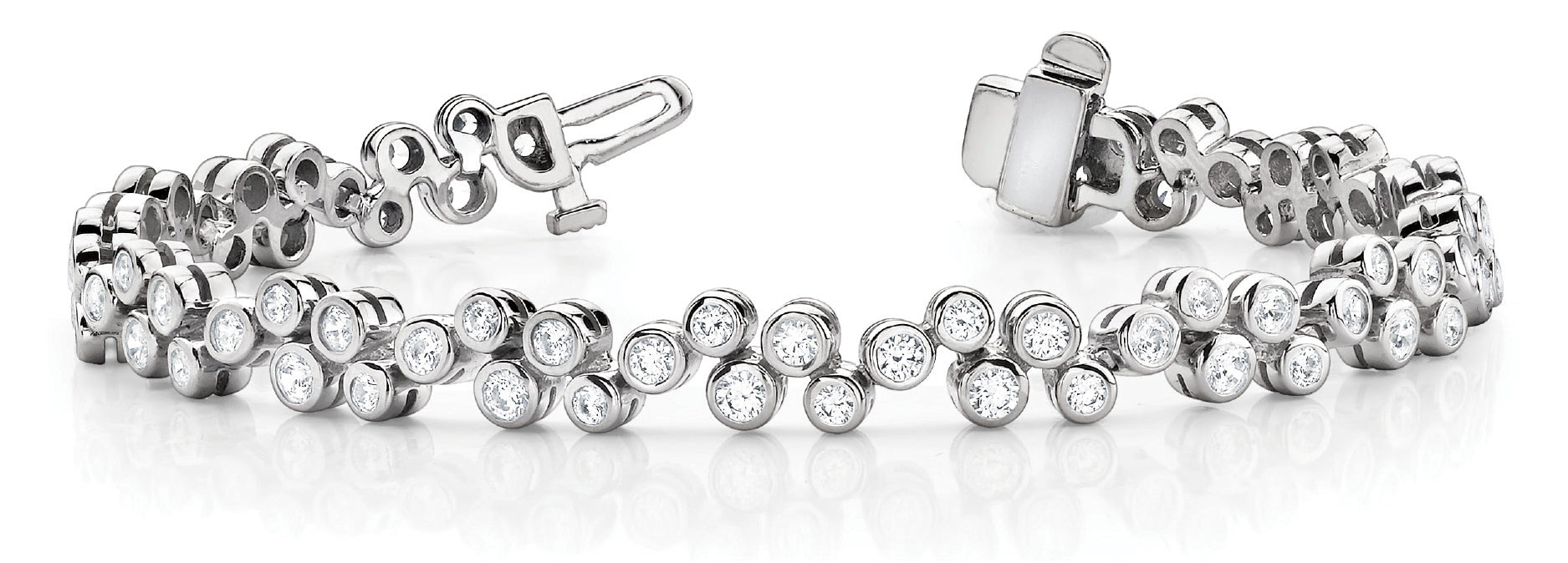 14K White Gold Diamond Fashion Bracelet