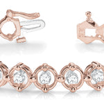 Rose Gold Lab Diamond Fashion Tennis Bracelet