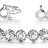 18K White Gold Lab Diamond Bracelet
