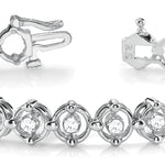 14K White Gold Lab Diamond Bracelet