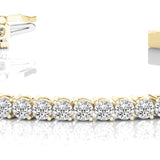 Yellow Gold Lab Diamond In Line Tennis Bracelet